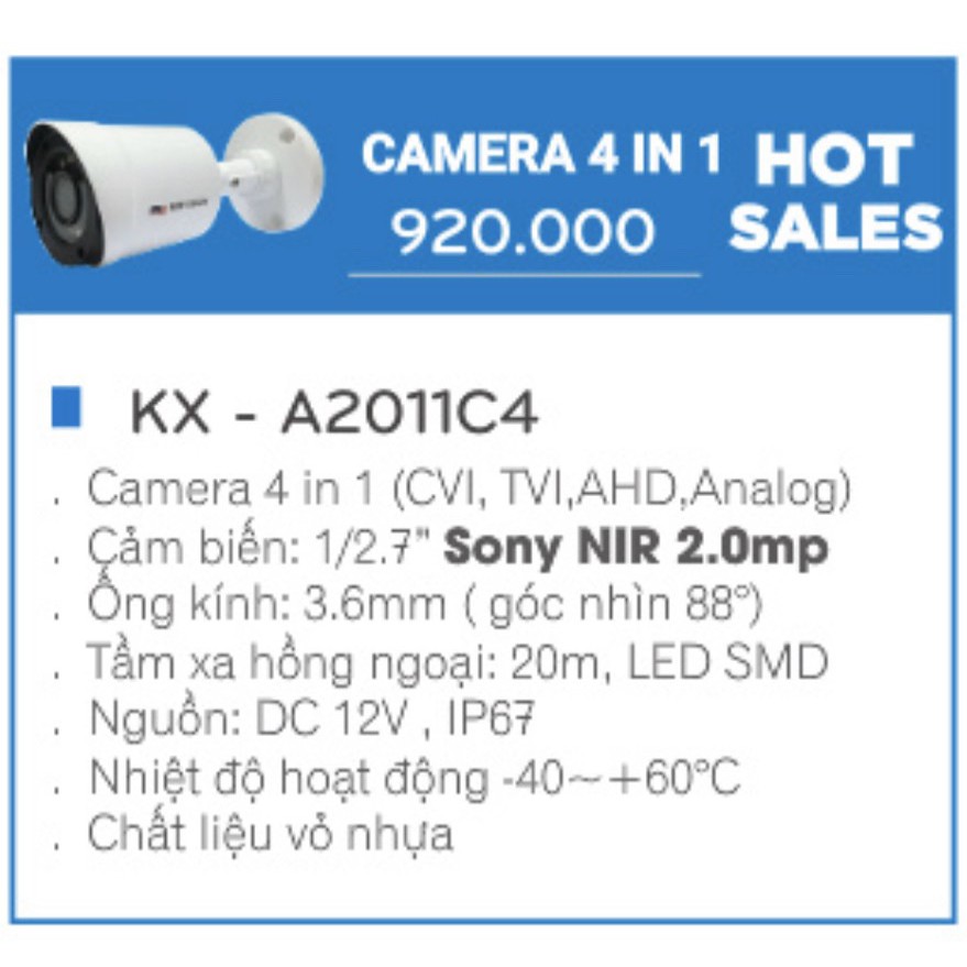 Đầu ghi hình KB-VISION 4 kênh KX-7104SD6 - Chính Hãng 100% Thương hiệu Mỹ