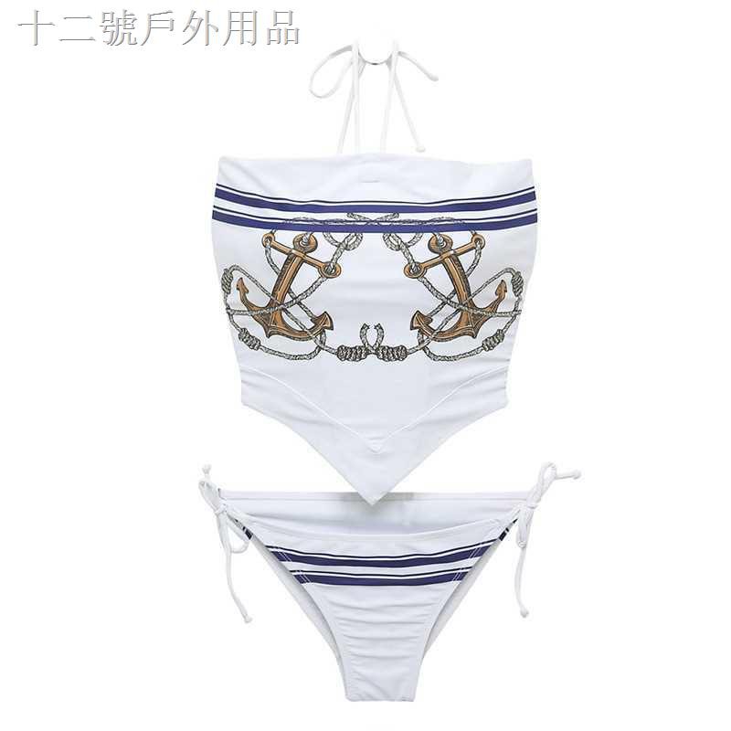 Bộ Đồ Bơi Bikini Mỏng Thiết Kế Khoét Ngực Phong Cách Thủy Thủ Mặt Trăng Độc Đáo