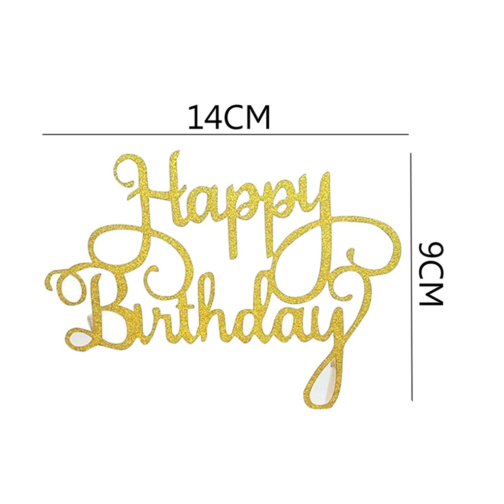 Que Chữ Happy Birthday LấP LáNh CắM Trang Trí BáNh Kem