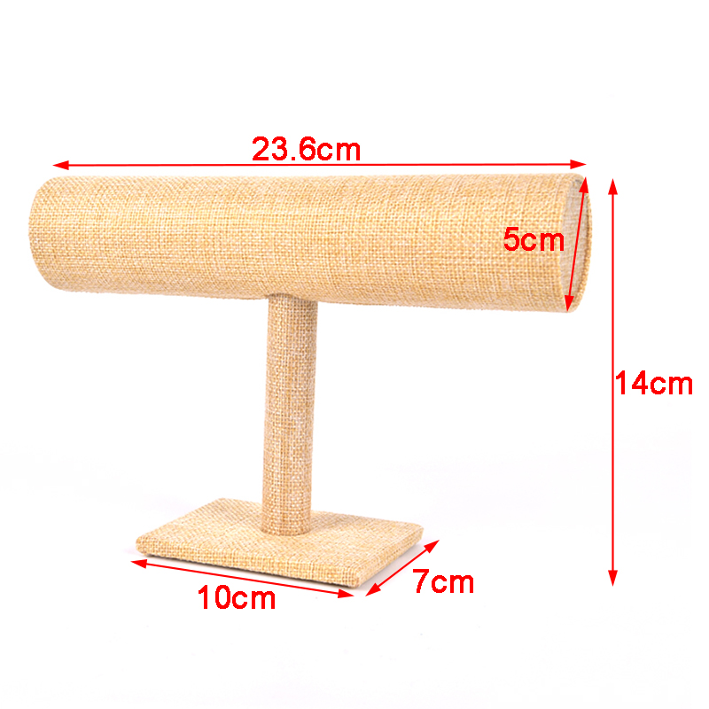 Giá Chữ T Trưng Bày Trang Sức / Đồng Hồ / Vòng Tay Bằng Da PU / Nhung