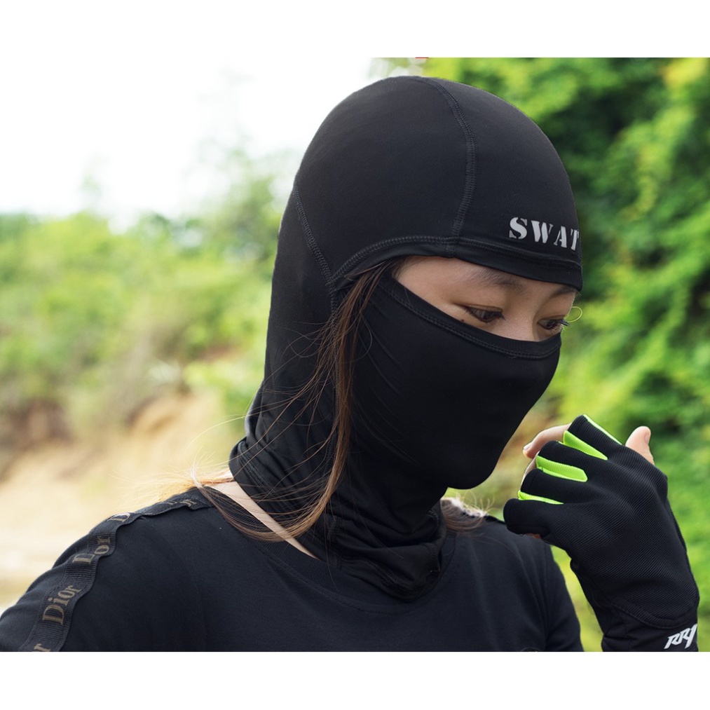 Khăn Trùm Đầu Swat 3 in 1 Full Đen Cao Cấp