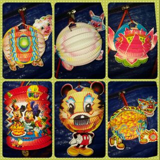 🏮🐔🐑🐣⛵Combo 6 lồng đèn giấy xếp nhí tùy chọn giao ngẫu nhiên