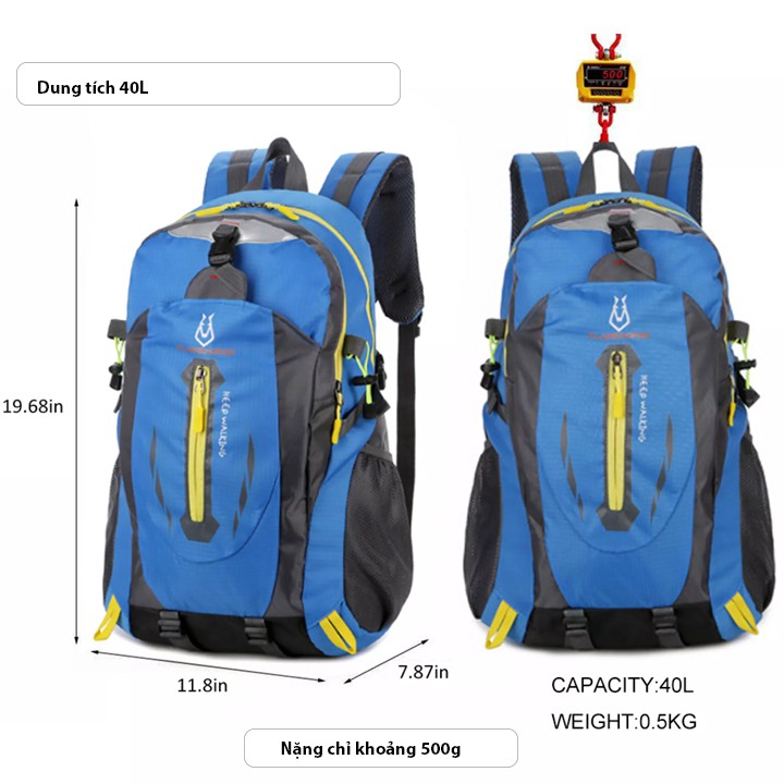 Balo dã ngoại du lịch đạp xe leo núi trekking hiking B40L