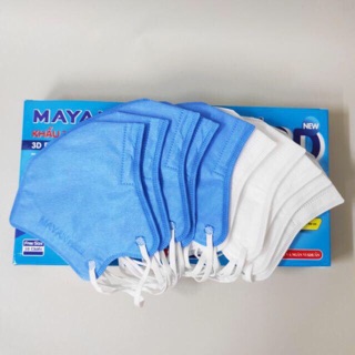 Khẩu Trang 3D Mayan Người Lớn (hộp 10 chiếc)