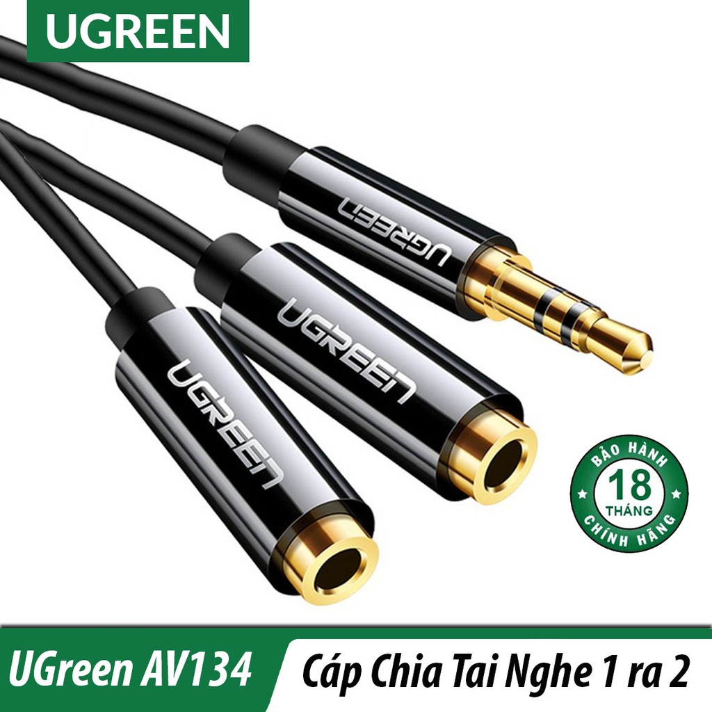 Dây Chia Audio 3.5mm 1 Ra 2 Cao Cấp UGreen AV134