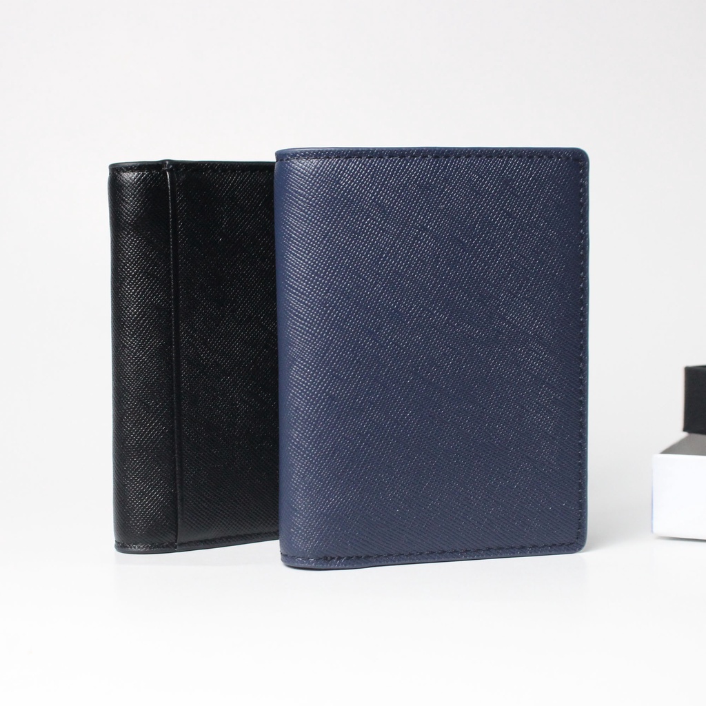 Ví đứng da bò nhập khẩu, ví da mini thời trang nam/Wallet KINGU