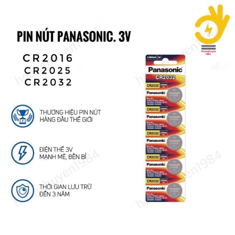 Pin nút 3V Panasonic chính hãng