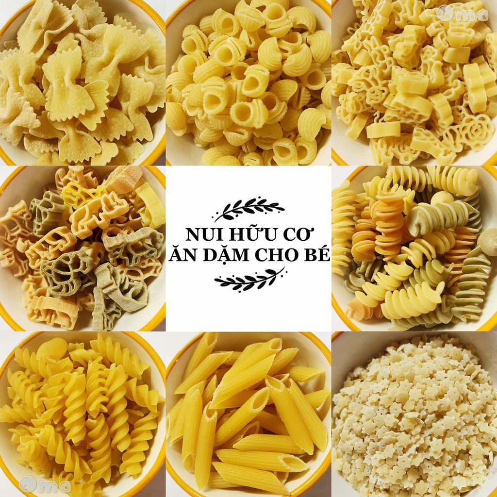Nui hữu cơ ăn dặm cho bé 100g (nhiều hình dáng)