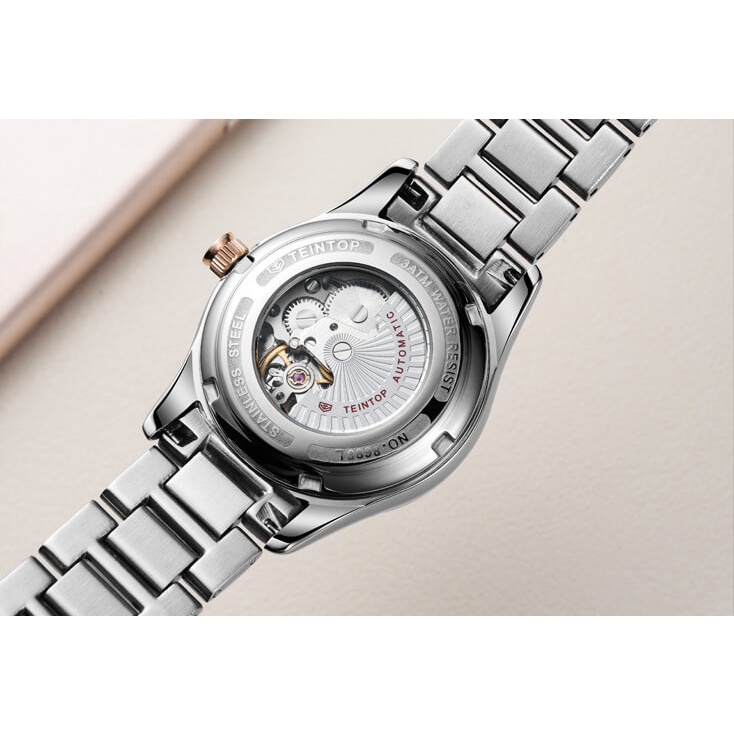 Đồng hồ nữ chính hãng Teintop T8686-3 Kính sapphire ,chống xước,Chống nước,dây kim loại ,máy Automatic,Bảo hành 12 Tháng