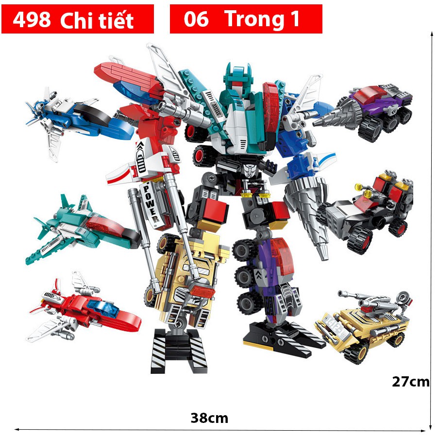 Đồ chơi lắp ráp Kiểu Lego Robot biến hình chi tiết nhựa ABS cao cấp