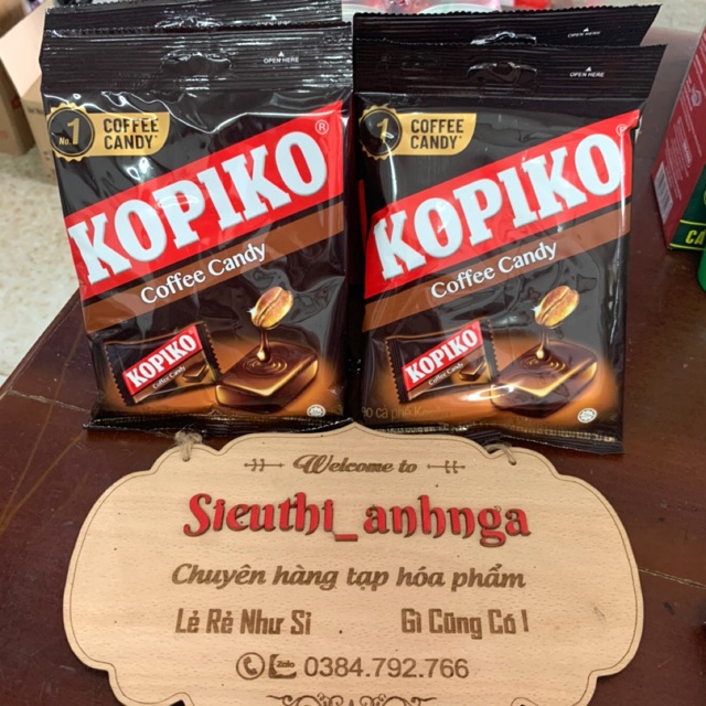 Nhập khẩu Indonesia] Kẹo hương cà phê Kopiko bịch 150g