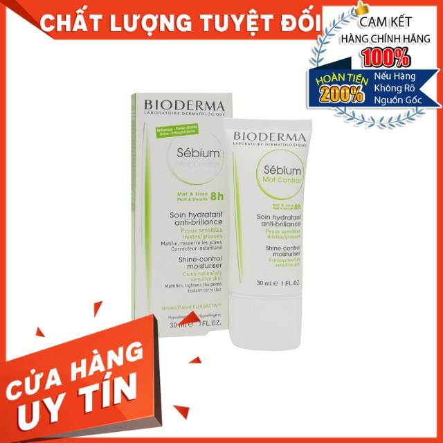 [HÀNG NHẬP KHẨU] Kem Dưỡng Ẩm Kiềm Dầu Bioderma Sébium Mat Control Thu Nhỏ Lỗ Chân Lông 30ml