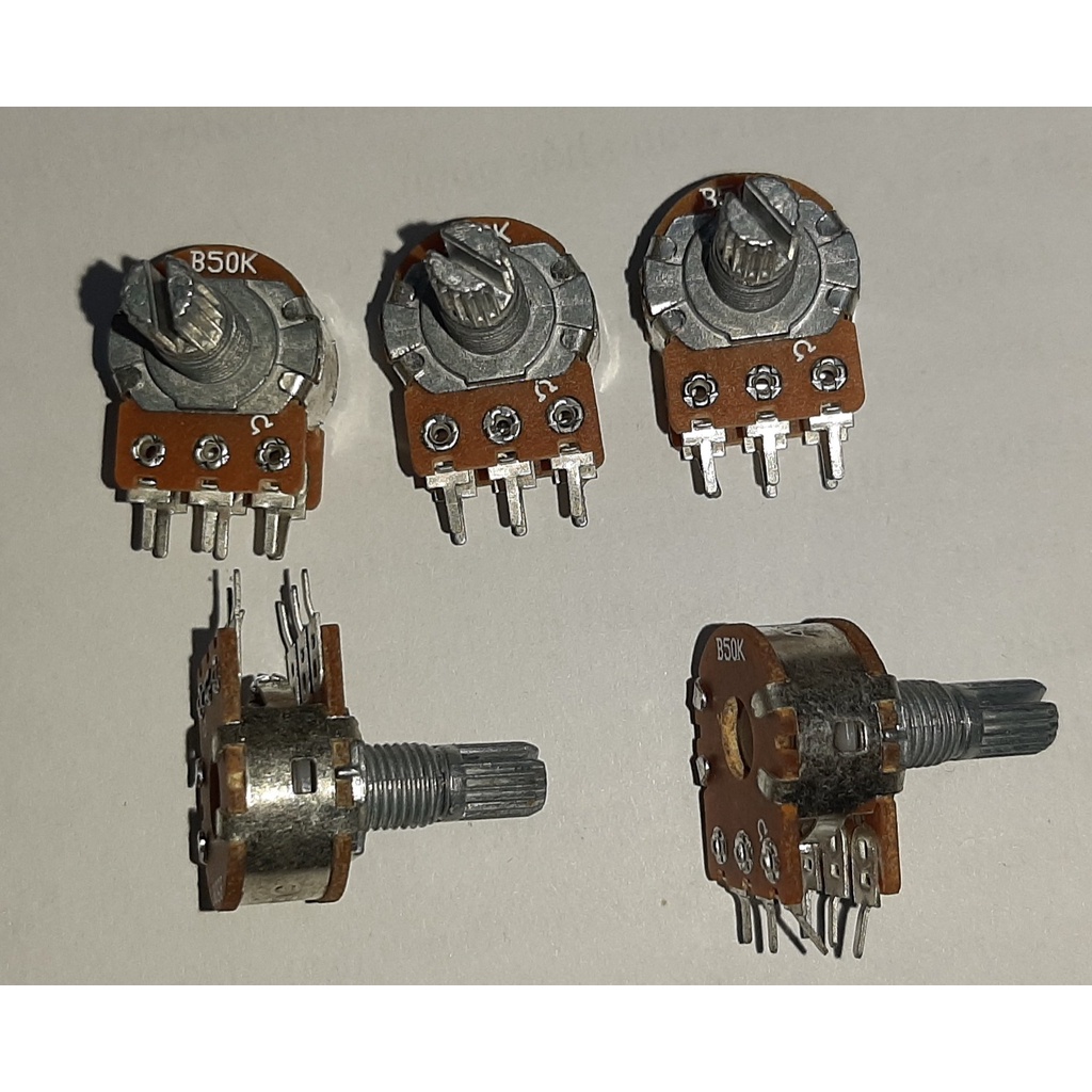 Biến trở kép B50K/ B20K, Triết áp đôi, chiết áp kép, chiết áp đôi, chiết áp kép B50K/ B20K