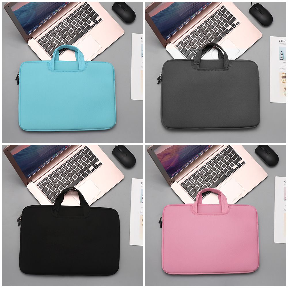 SHOUHOU Laptop Bag Computer Handbags Dual Zipper Shockproof Notebook Cover For Laptop MacBook Air Pro Retina 11 13 14 15 15.6 inch