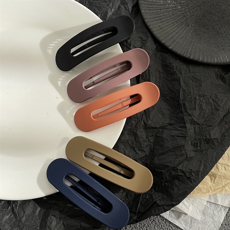 Kẹp Tóc Mái Màu Nhám Cỡ Lớn Xinh Xắn Cho Nữ