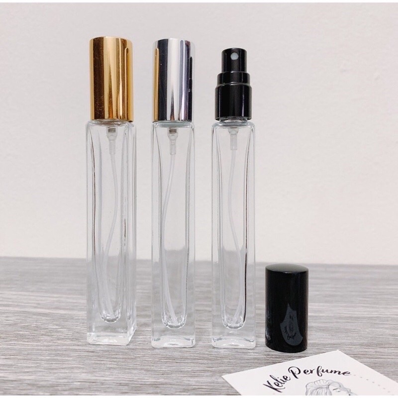 Rẻ Vô Địch Chai Chiết Nước Hoa Thuỷ Tinh 10ml Hình Trụ Vuông hàng loại 1