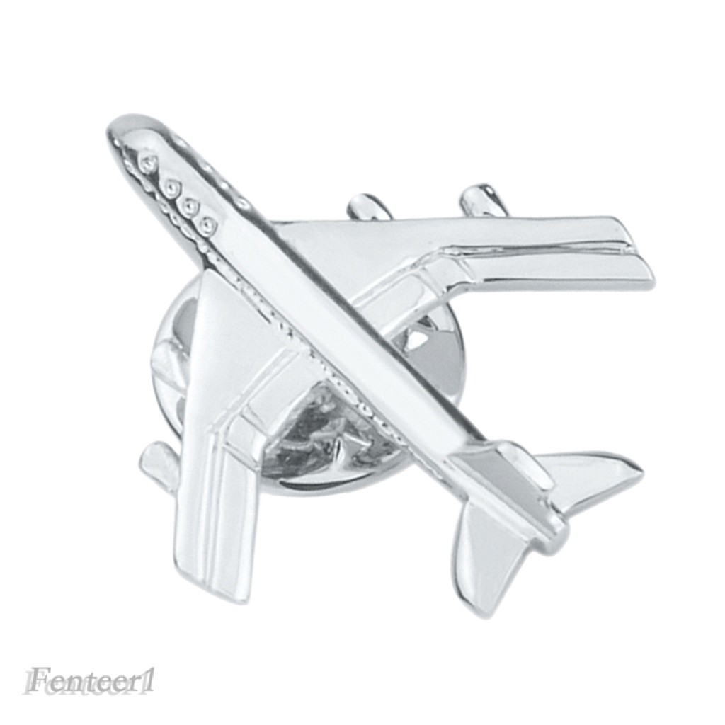 [Fenteer1] Ghim Cài Áo Hình Máy Bay Phản Lực Bằng Đồng Mạ Bạc