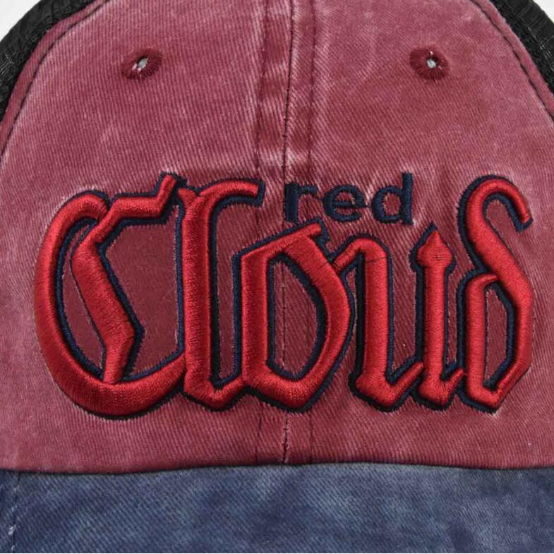 Mũ lưỡi trai bằng cotton phối lưới thoáng khí phong cách vintage retro cho hoạt động thể thao ngoài trời