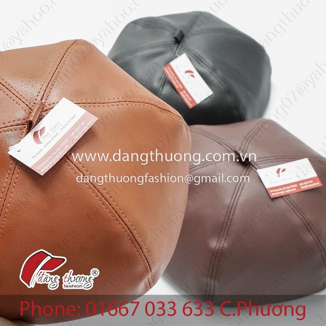Mũ nồi da pu HÌNH THẬT CLIP THẬT màu Bò Nâu Đen