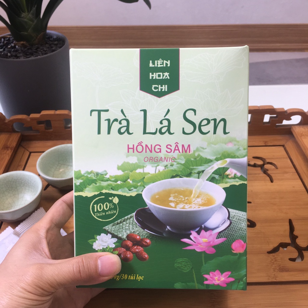 Trà lá sen túi lọc AN THẦN- GIẢM CÂN- GIẢI ĐỘC- GIẢM MỠ MÁU - ỔN ĐỊNH HUYẾT ÁP HỘP 30 TÚI