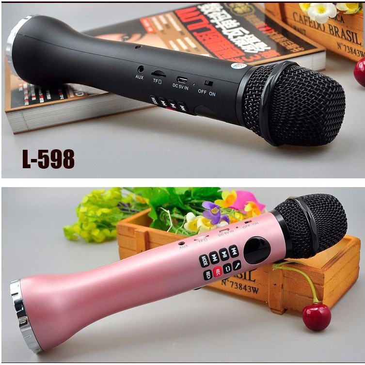 Micro Karaoke Bluetooth cao cấp thế hệ mới L-598 âm thanh chất lượng