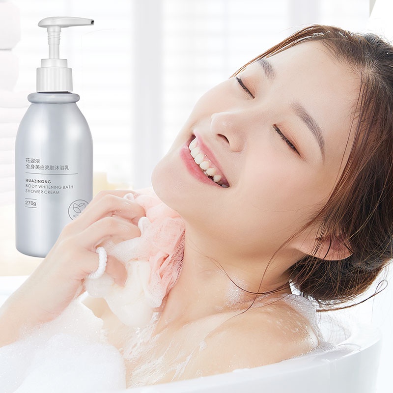 HUAZINONG Sữa Tắm Trắng Da Toàn Thân Nuôi Dưỡng Từ Sâu Bên Trong Giúp Da Sáng Mịn hơn