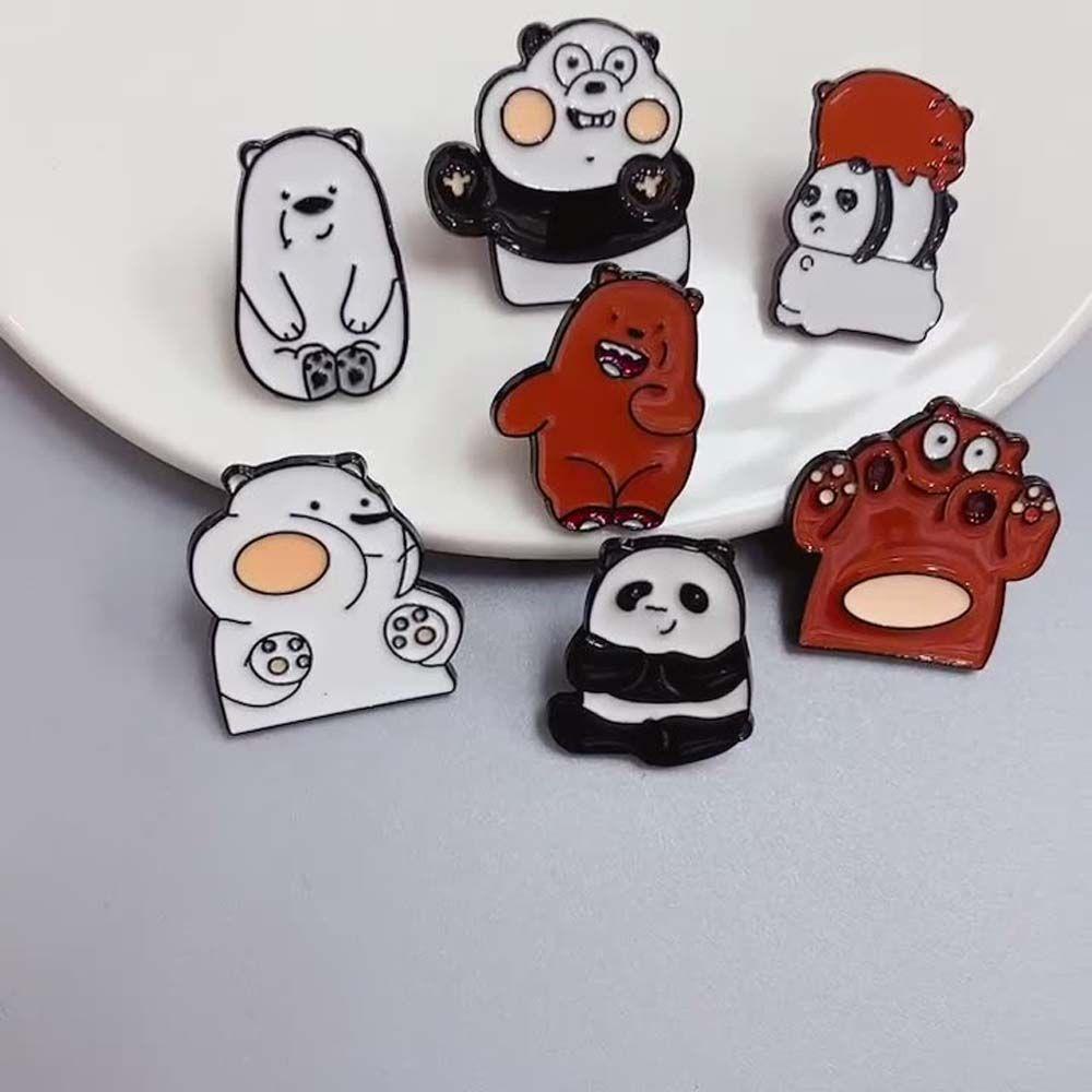 Huy Hiệu Cài Áo Hình We Bare Bears Hoạt Hình Đáng Yêu