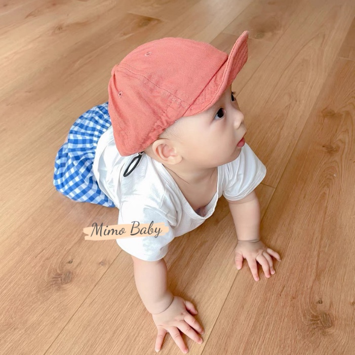 Mũ lưỡi trai vải mềm màu trơn cá tính cho bé MH131 Mimo Baby
