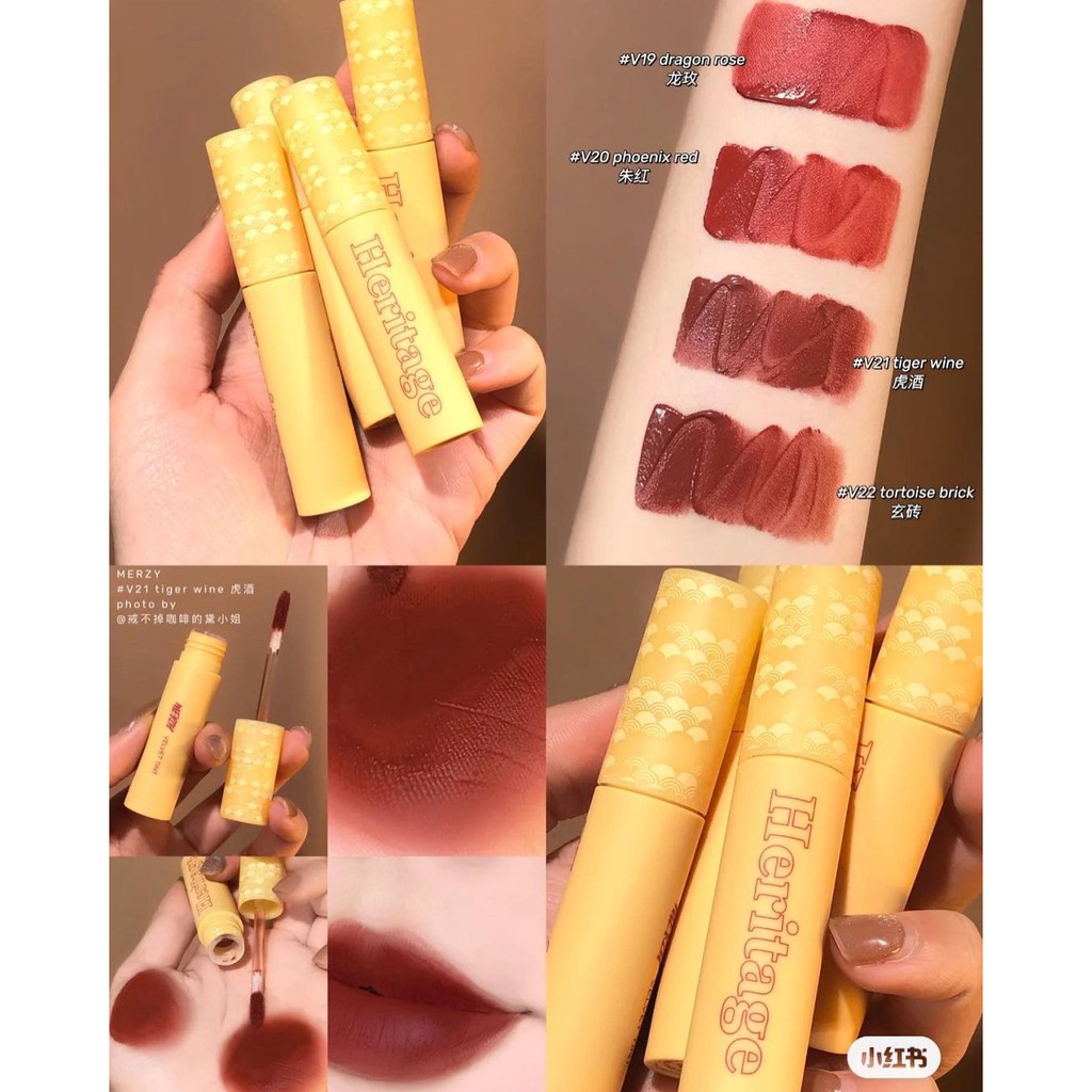 Son Merzy The Heritage Velvet Tint màu V19, V20, V21, V22