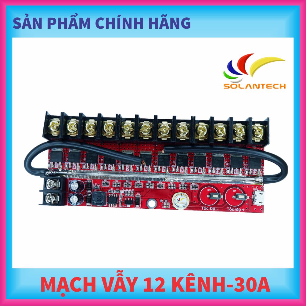 Mạch vẫy 12 Kênh Công Suất (30A/Kênh)  + TẶNG DÂY CÁP MICRO USB