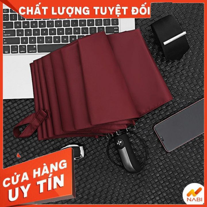 Ô dù 10 nan đóng mở bằng nút bấm chống tia UV Hasu [LOẠI TO ĐẸP]