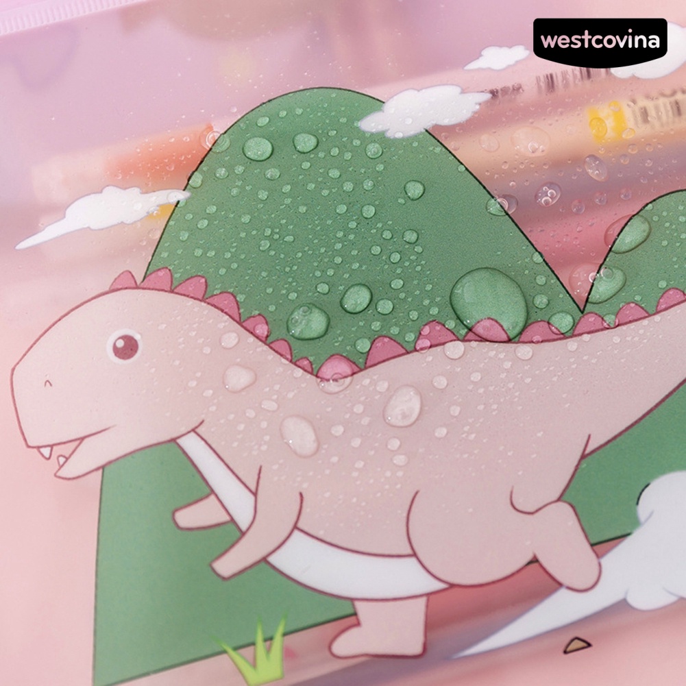 [Hot]✍Túi Đựng Bút Chì Hình Khủng Long Phối Nhẫn Dễ Thương Cho Học Sinh