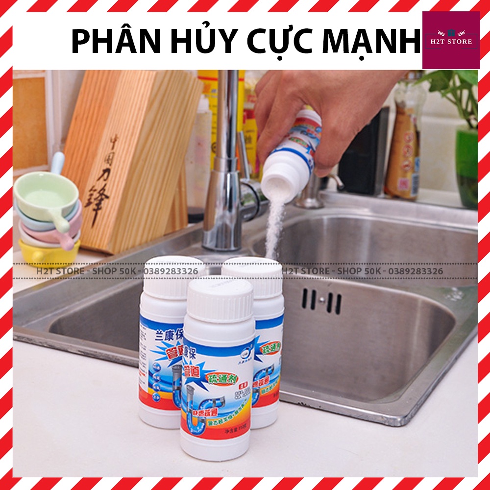 Bột thông cống cực mạnh , bột thông bồn cầu , lavabo LANCOMB đa năng thế hệ mới chai 200 ml hiệu quả trong vòng 15 phút