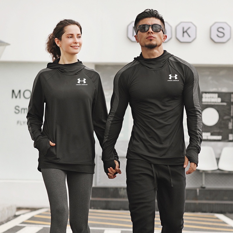 Under Armour Áo Khoác Thể Thao Có Mũ Trùm Dày Dặn Theo Phong Cách Thu Đông Mới Dành Cho Nam Nữ