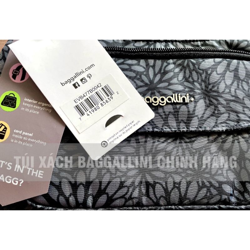 Túi đeo chéo Baggalini hoạ tiết hoa cúc tròn