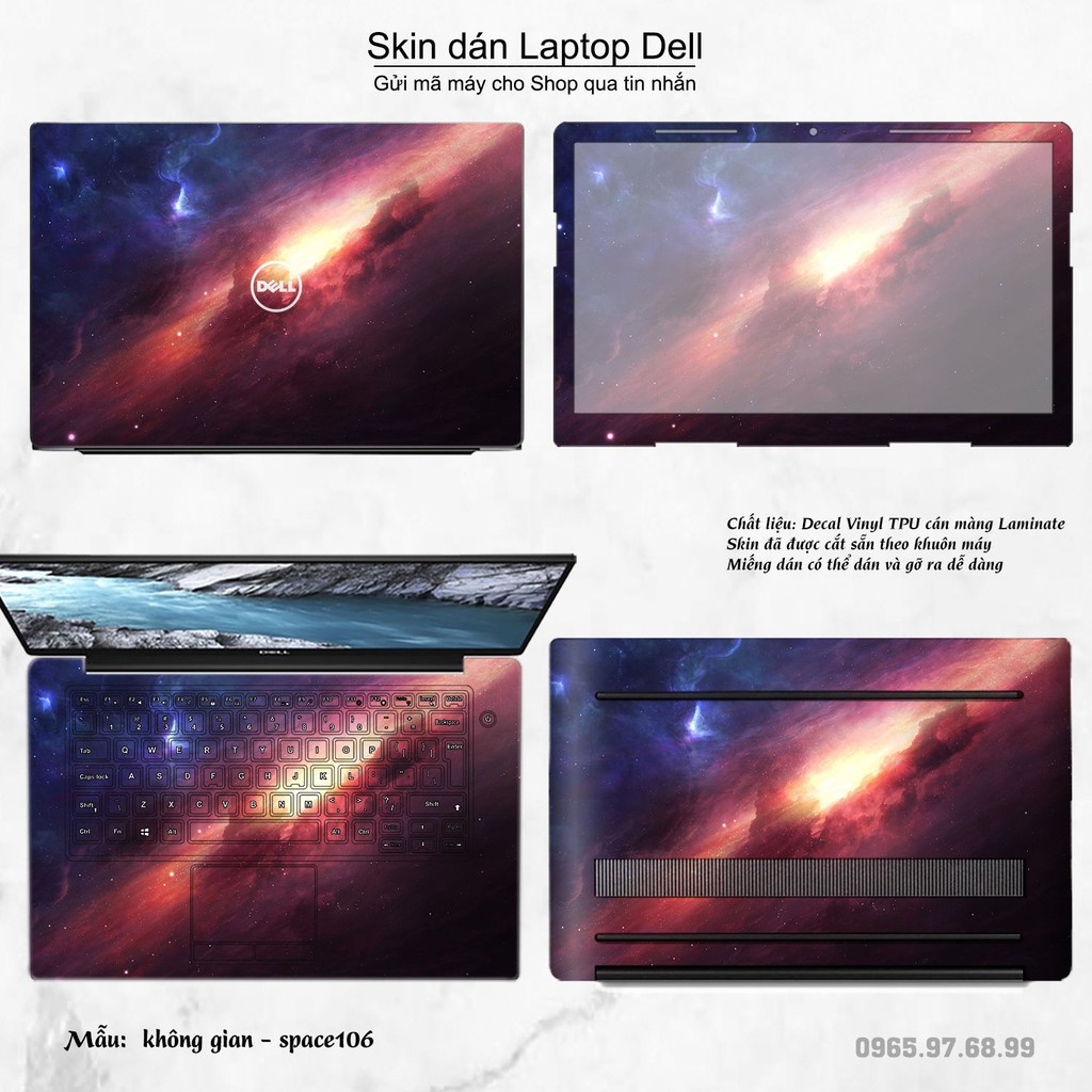Skin dán Laptop Dell in hình không gian nhiều mẫu 18 (inbox mã máy cho Shop)