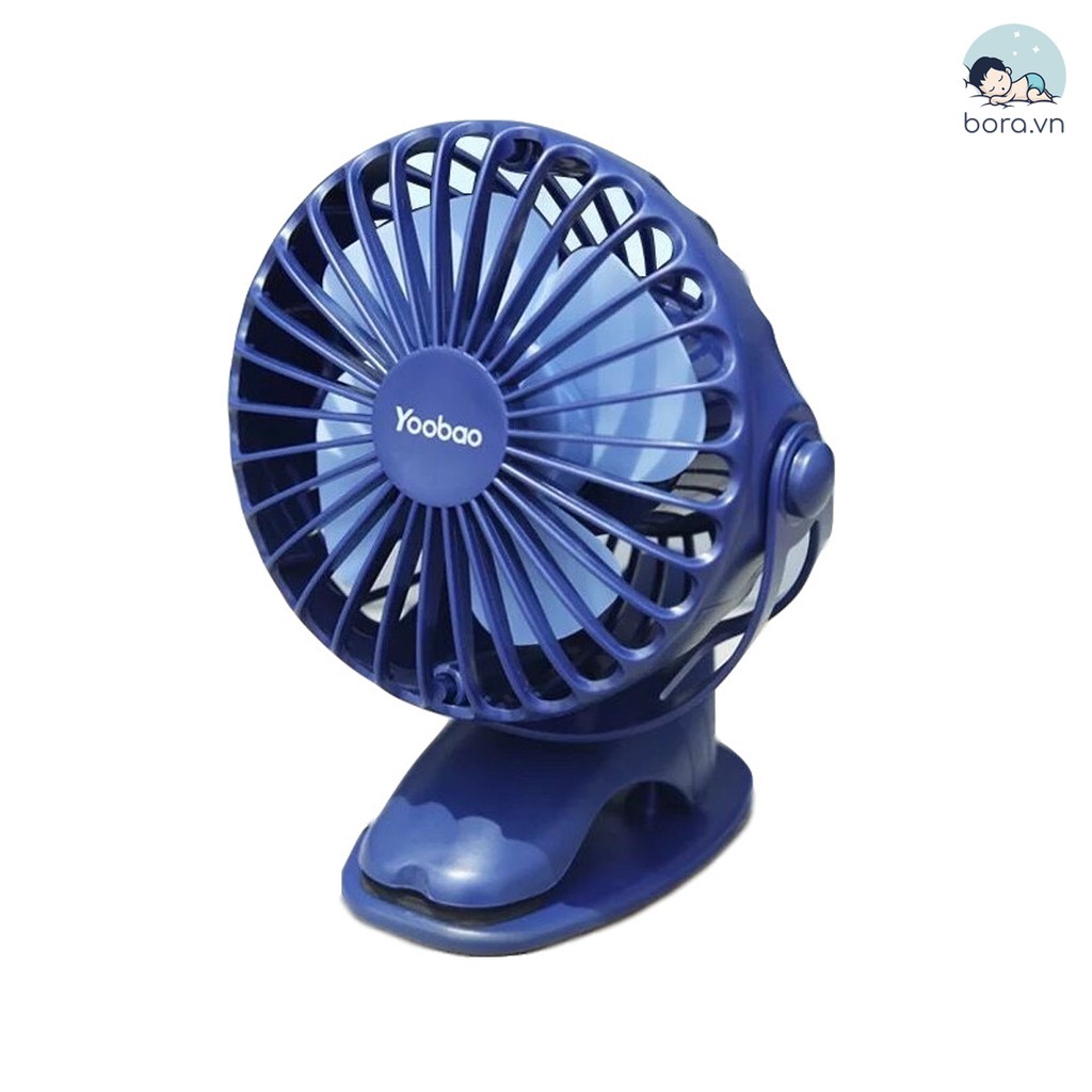 Quạt tích điện Yoobao F04 xoay 720 độ [Pin dùng 32h, đế kẹp đa năng, bảo hành 12 tháng] | BigBuy360 - bigbuy360.vn