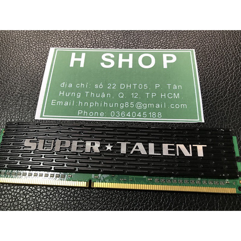 Ram 4Gb DDR3 bus 1333 - 10600U, Kit 4gb (2x2gb), ram tản nhiệt bộ hiệu Supertalent, tháo máy chính hãng, bảo hành 3 năm