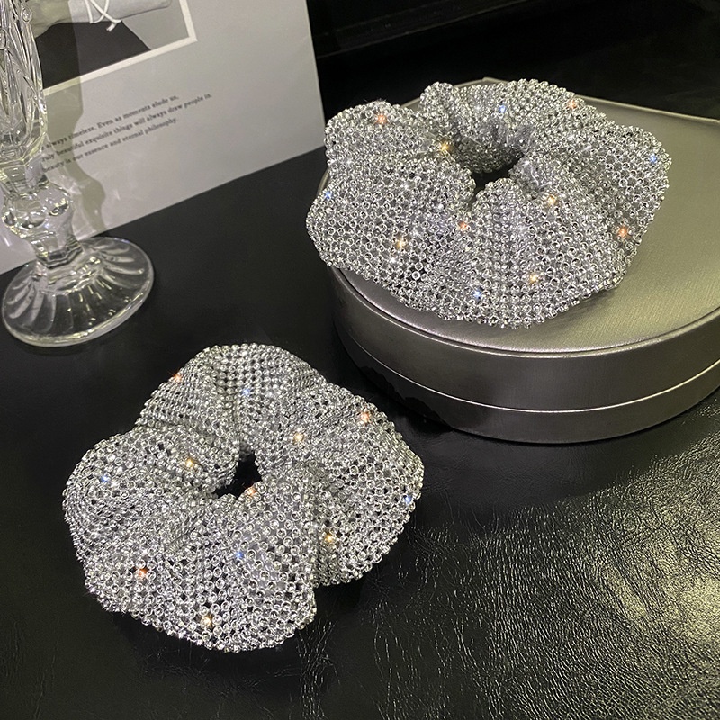 Dây Buộc Tóc Màu Sáng Lấp Lánh Phong Cách Pháp Đa Năng