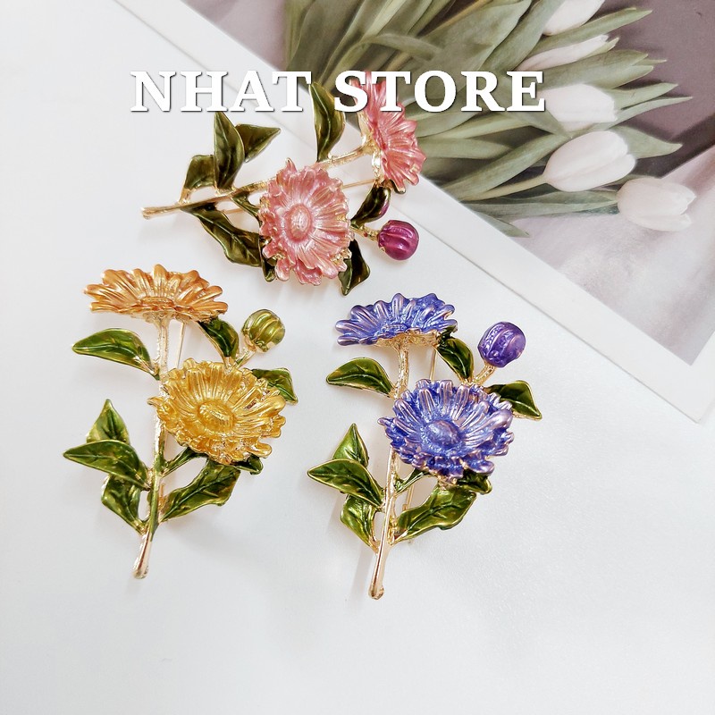 Ghim cài áo thời trang Nhat Store, trâm hoa cài áo cho nữ