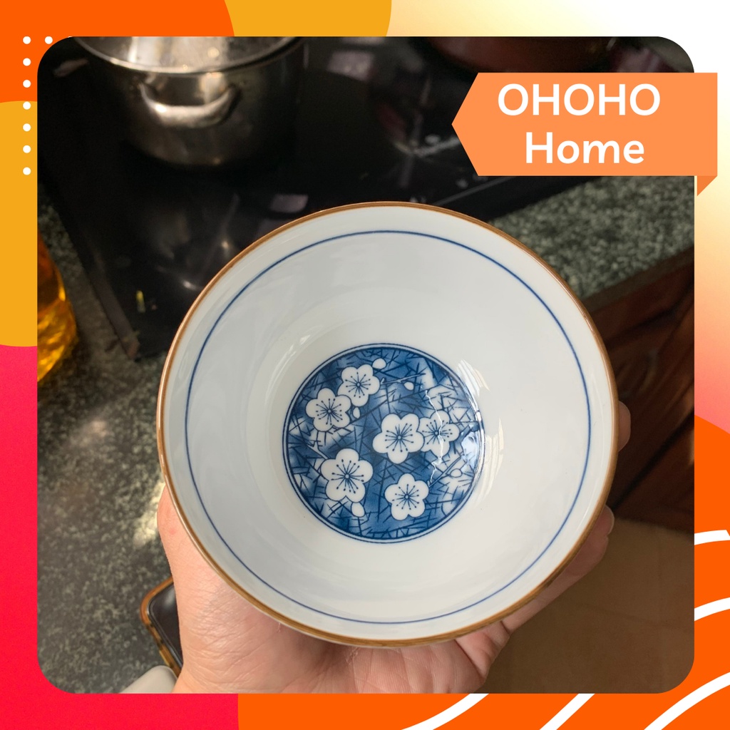 Bát cơm decor Hoa Đào, họa tiết trong lòng bát