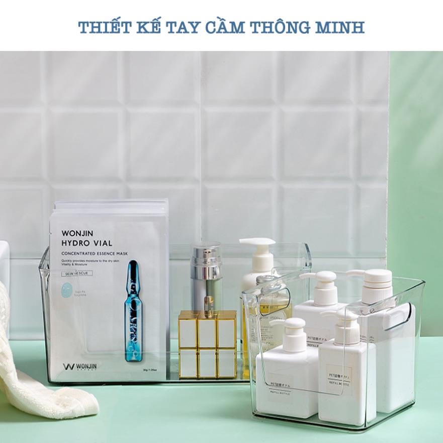 Khay Đựng Đồ Chữ U Trong Suốt Để Bàn,Đồ Trang Điểm, Tủ Quần Áo Đa Năng Có Tay Cầm Q053 [Rẻ]