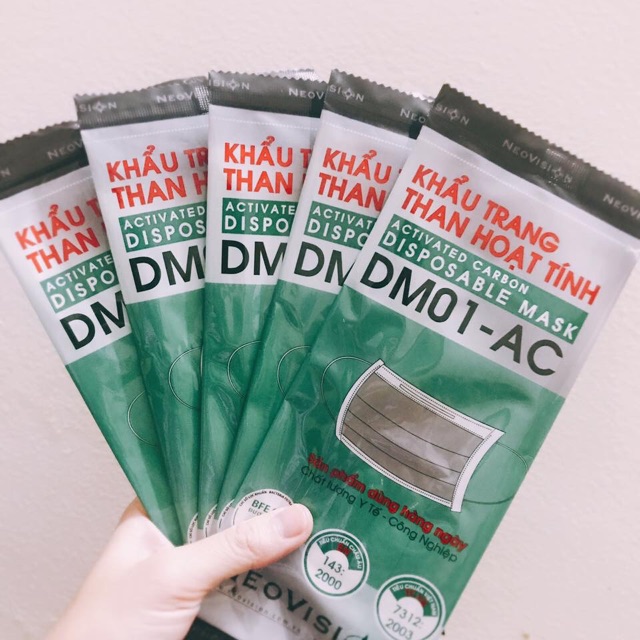 [DM01 CHÍNH HÃNG NEOVISION] KHẨU TRANG Y TẾ 4 LỚP SIÊU DÀY THAN HOẠT TÍNH CHỐNG BỤI | BigBuy360 - bigbuy360.vn