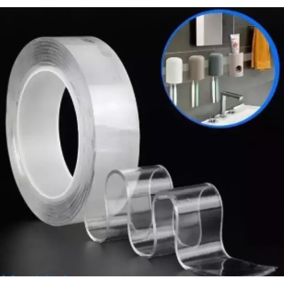 Cuộn Băng Keo - Kingler, Trong Suốt 2 Mặt Silicon, Tiện Dụng Để Dính Dồ Dùng Trong Nhà, Có Thể Tái Sử Dụng. 6005