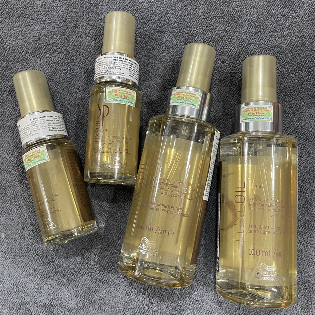 Tinh dầu Argan dưỡng tóc khô xơ hư tổn SP Wella SP Luxe Oil 100ml HÀNG CHÍNH HÃNG