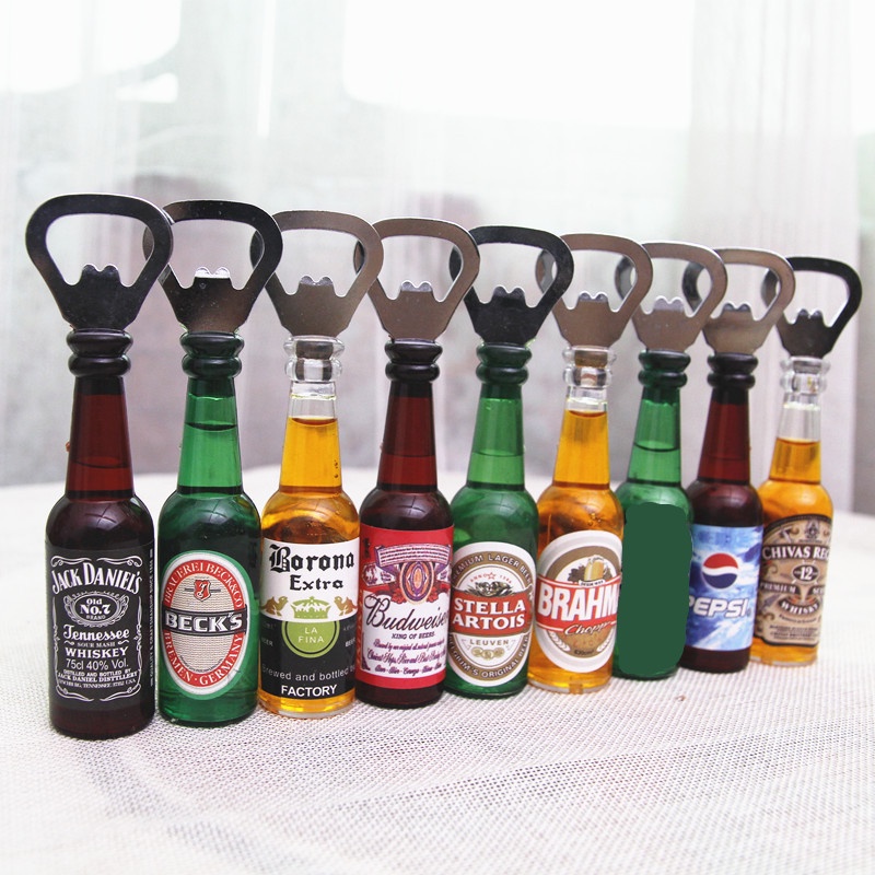 Khui mở nắp bia có nam châm gắn tủ lạnh hình chai soda, chai bia sáng tạo