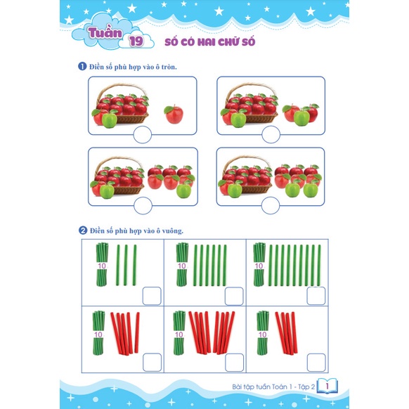 Sách Bài tập tuần Toán 1 Tập 2 (Cánh diều và kết nối) - ndbooks