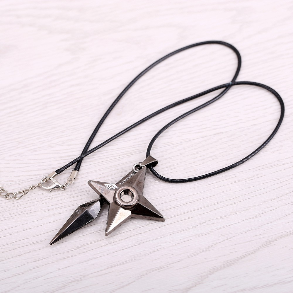 Vòng cổ Mặt anime naruto shuriken ninjia Chất Lượng Cao Không Phai Màu