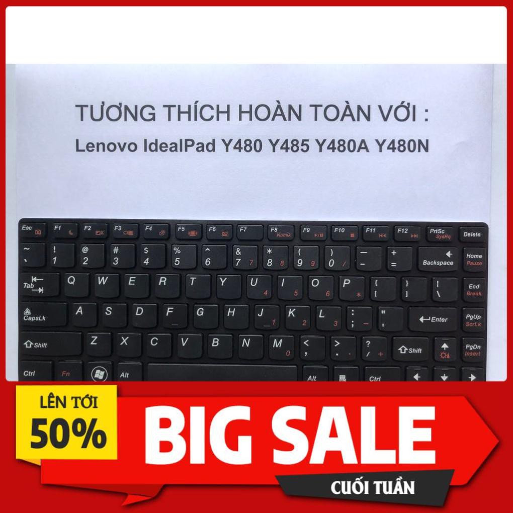 Bàn Phím Laptop Lenovo IdeaIpad Y480 Y485 Y480A Y480N Hàng Mới 100% Bảo Hành 6 Tháng Toàn Quốc
