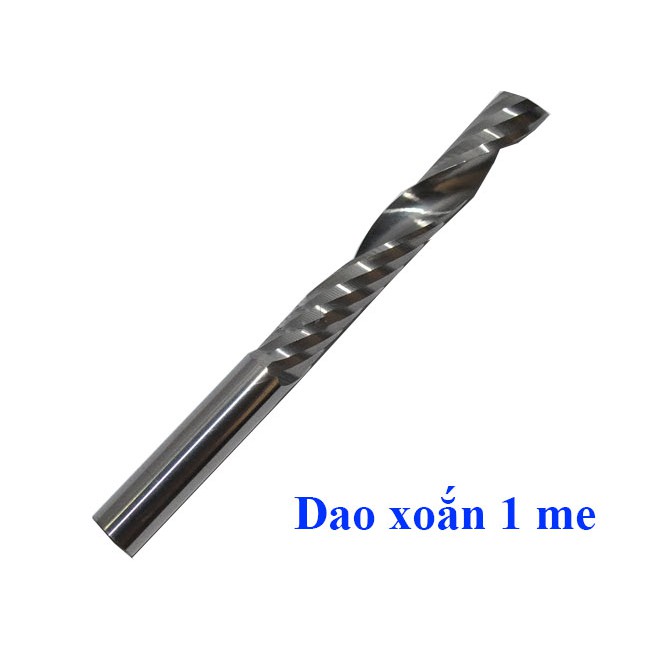 Dao xoắn 1 me chính hãng thân 4mm CNC chuyên phay,cắt gỗ,nhựa, acrylic, nhôm tấm, mica, MDF, PVC,…